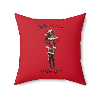 They Not Like Us 2- (Dk Red) Polyester Square Pillow