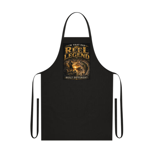 "Reel Legend" Cotton Apron - Funny Fisherman Apron