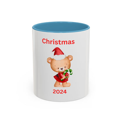 Bear with Stocking-Green Candy Cane