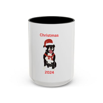 Black Dog Stocking Red Scarf