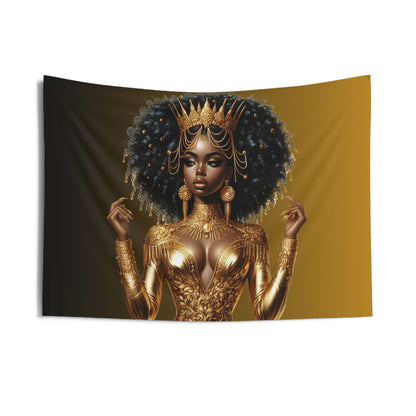 Golden Goddess Indoor Wall Tapestry - Regal Home Decor