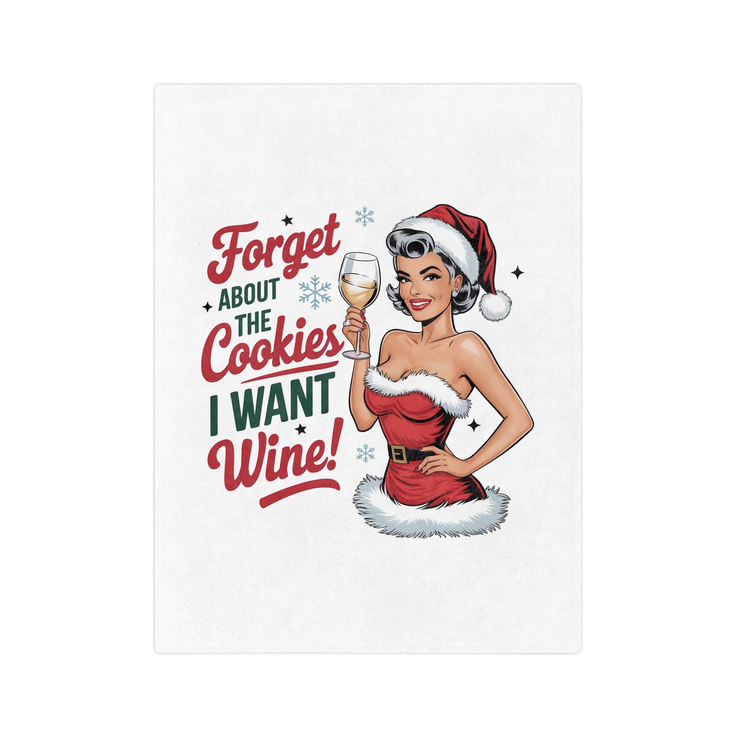 Forget About The Cookies-Velveteen Microfiber Blanket (White)