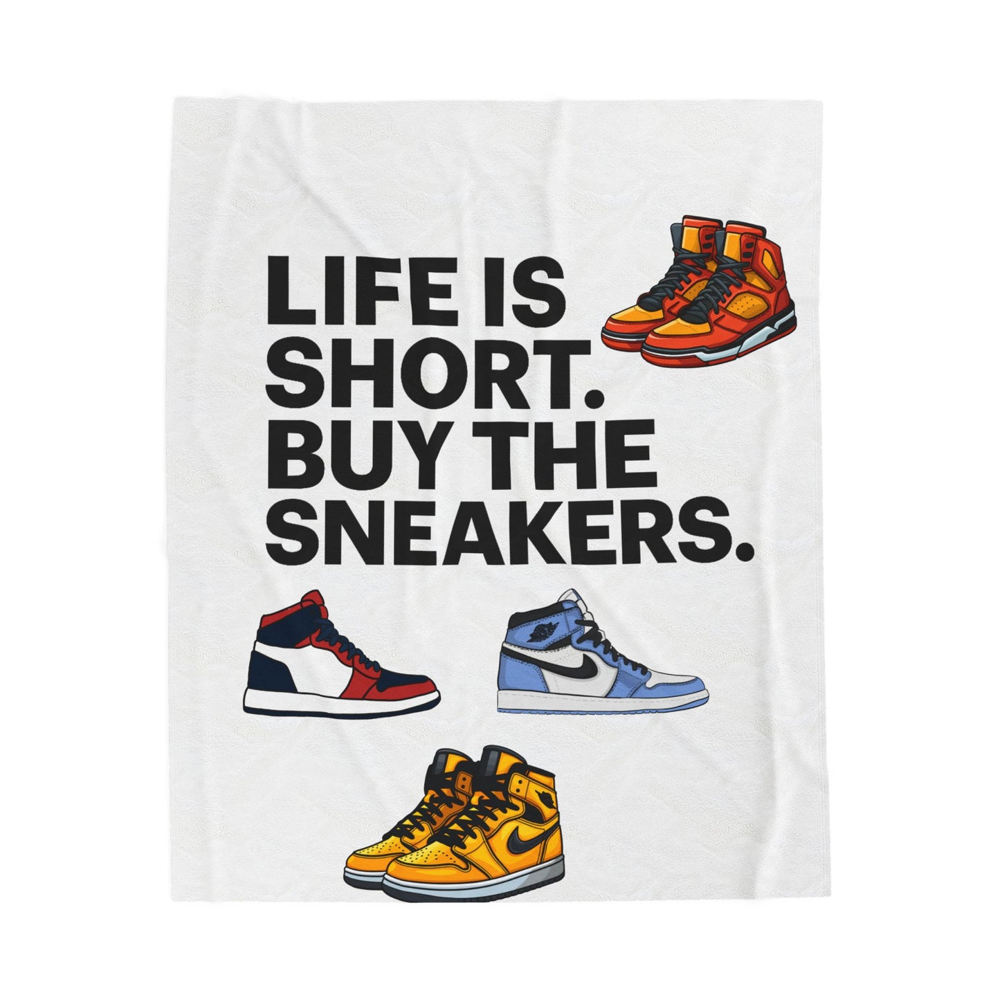 Sneaker Lover Velveteen Plush Blanket