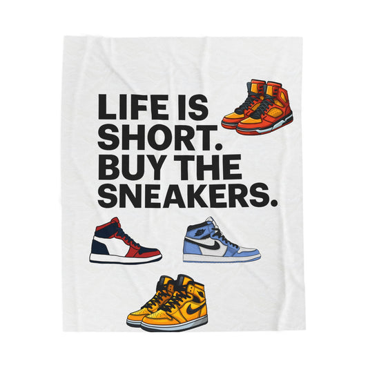 Sneaker Lover Velveteen Plush Blanket