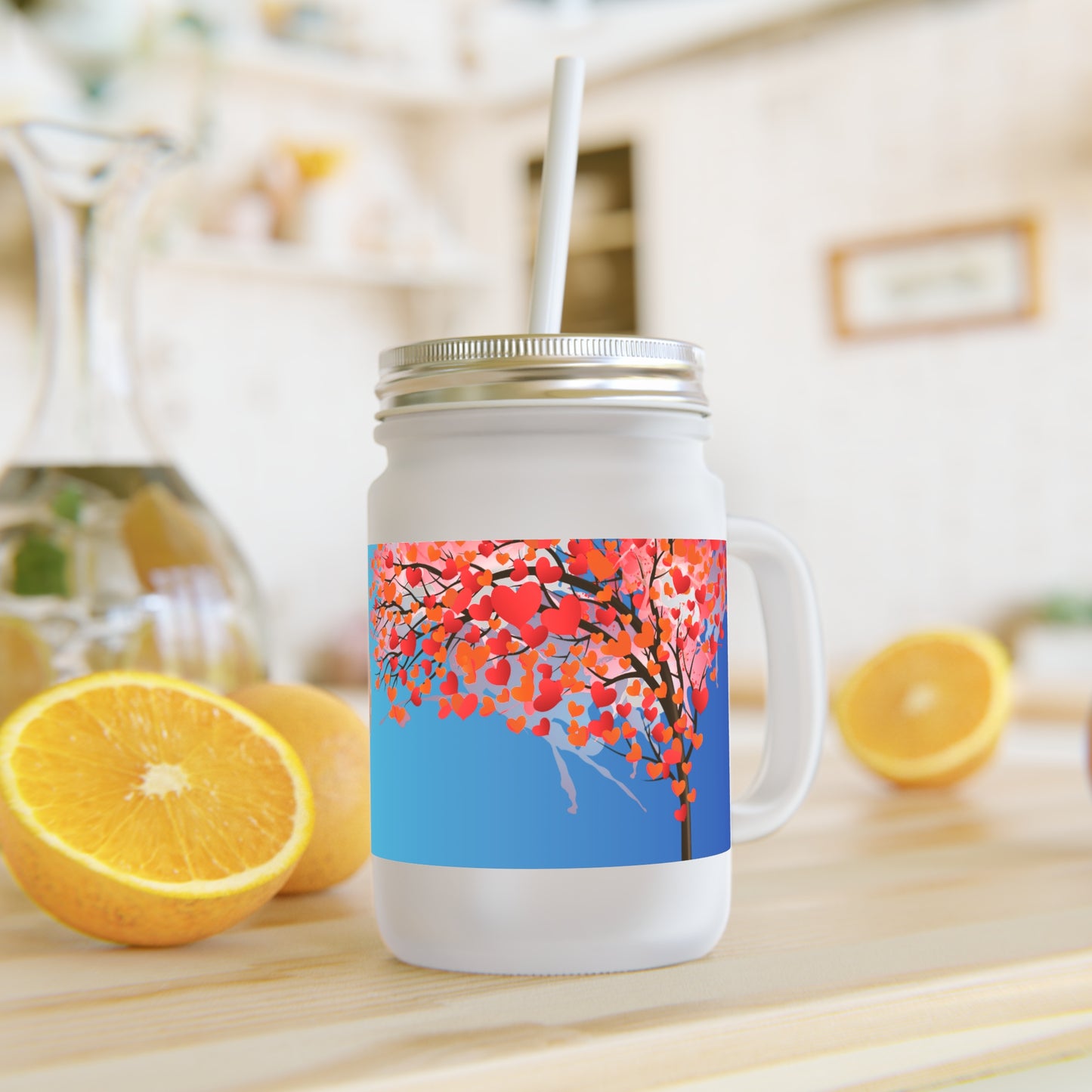 Love Stroll Mason Jar with Heart Design - Perfect for Weddings and Anniversaries