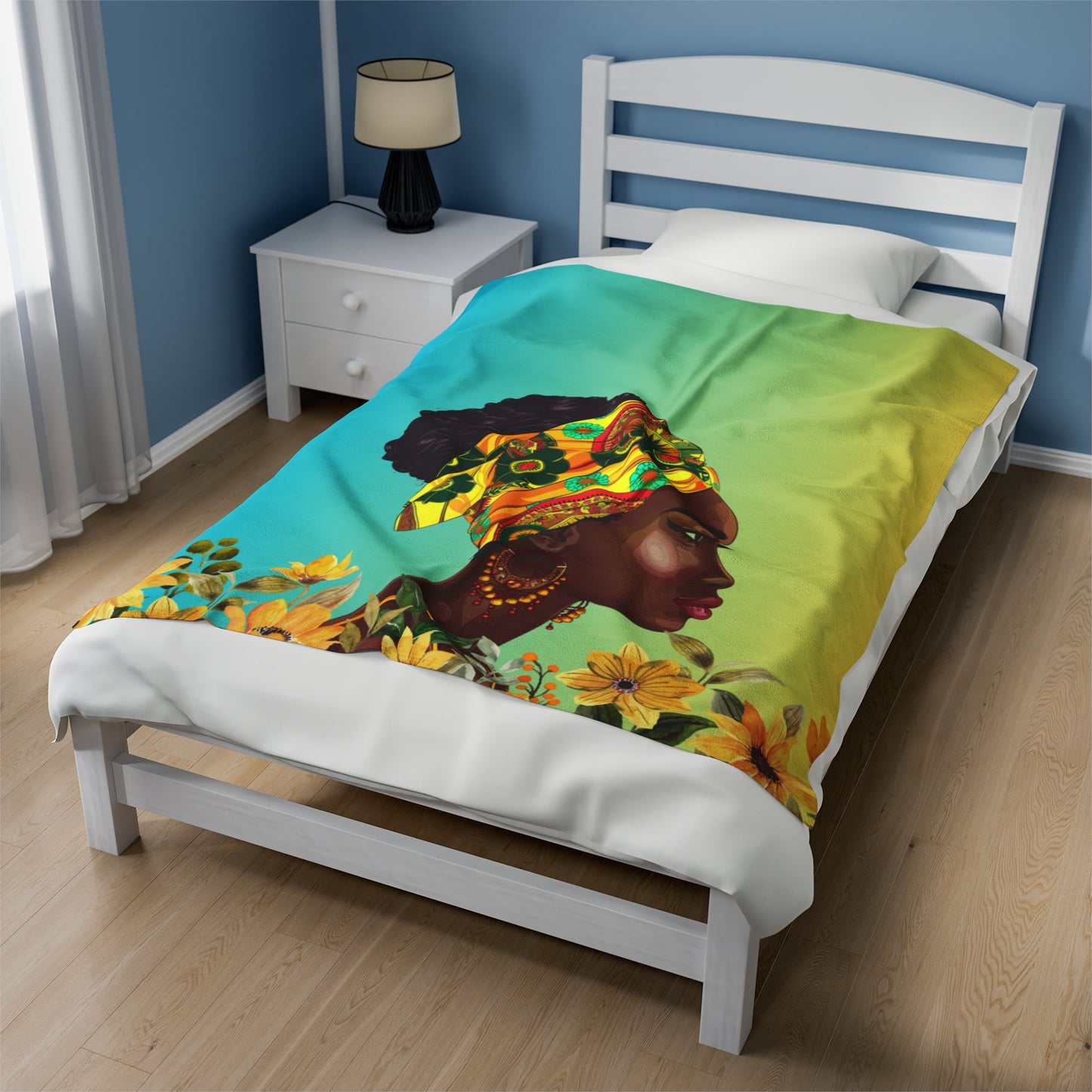 Yellow Flower-Velveteen Plush Blanket