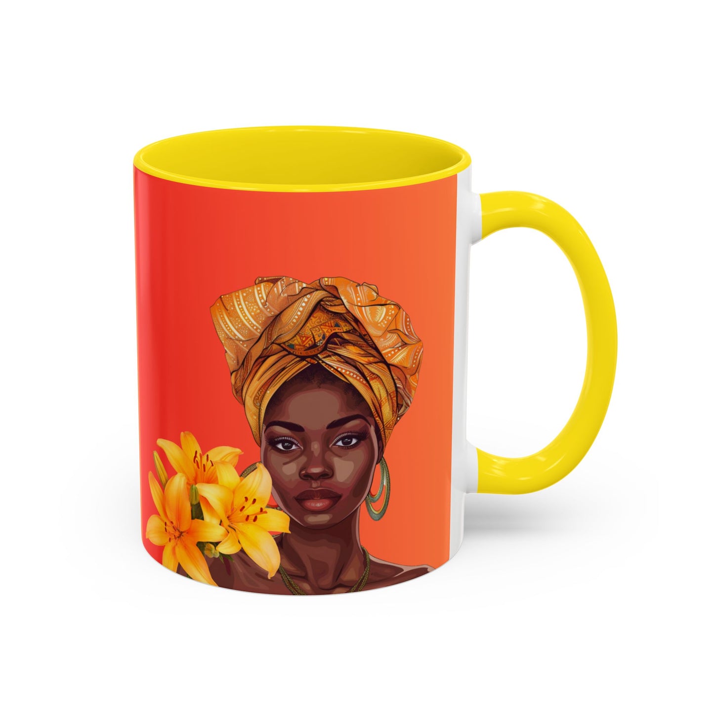 Queen Lily Coffee Mug - Colorful Floral Design