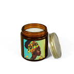 Yellow Flower-Scented Candles, Coconut Apricot Wax (4oz, 9oz)