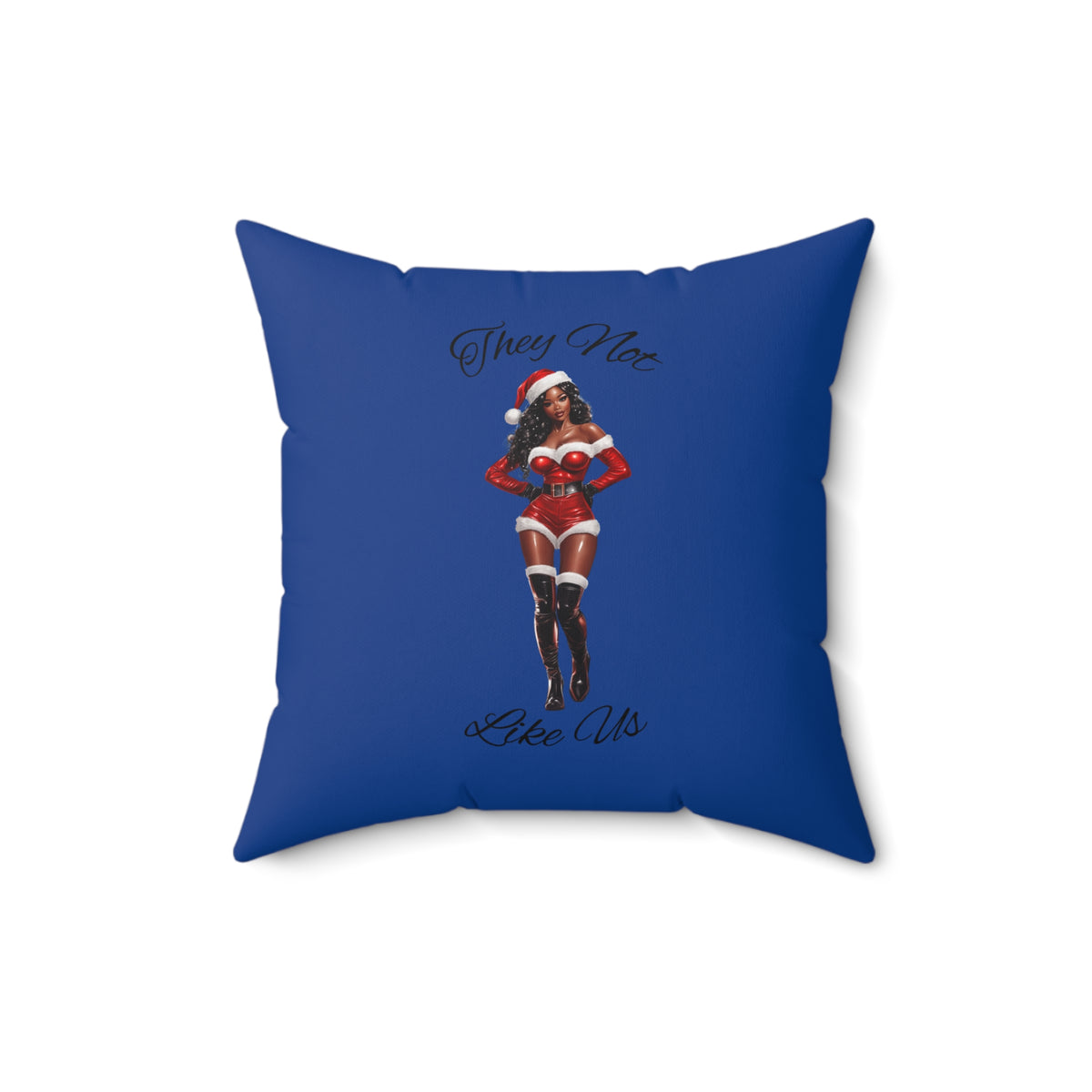 They Not Like Us 2 (Dk Blue) Spun Polyester Square Pillow