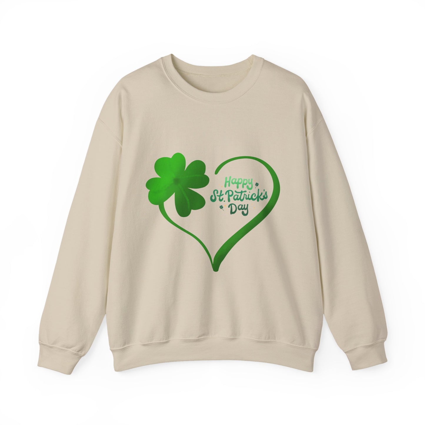 "Happy St. Patrick's Day" ribbon heart sweatshirt