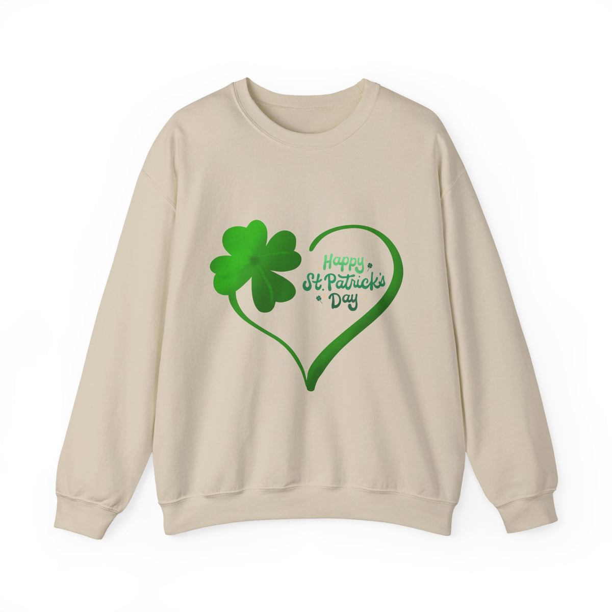 "Happy St. Patrick's Day" ribbon heart sweatshirt