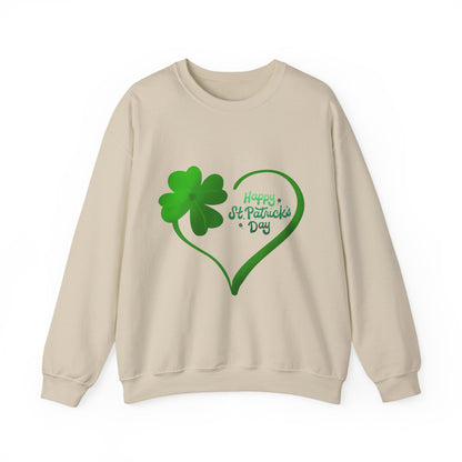"Happy St. Patrick's Day" ribbon heart sweatshirt