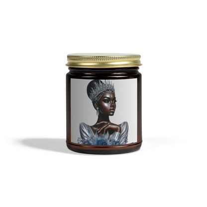 Silver-Scented Candles, Coconut Apricot Wax (4oz, 9oz)