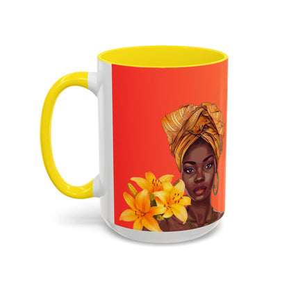 Queen Lily Coffee Mug - Colorful Floral Design