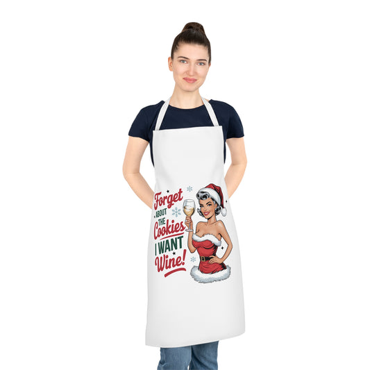Forget About The Cookies-Adult Apron (AOP) (White)