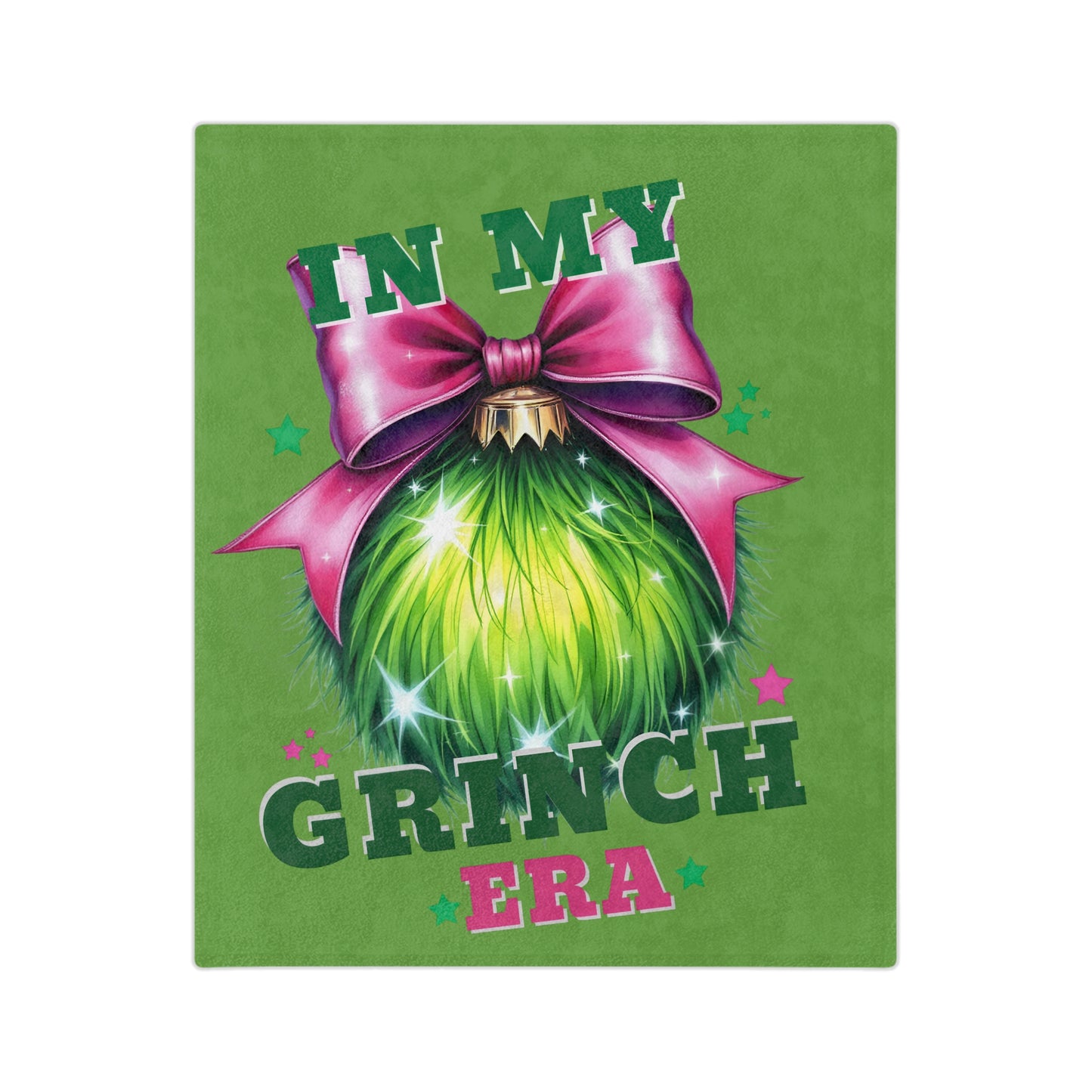 Grinch Era-Velveteen Microfiber Blanket (Lt Green)