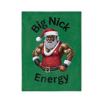 Big Nick Energy Velveteen Microfiber Blanket (Green)