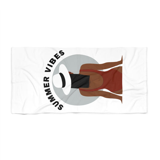 Summer Vibes Beach Towel 3-White