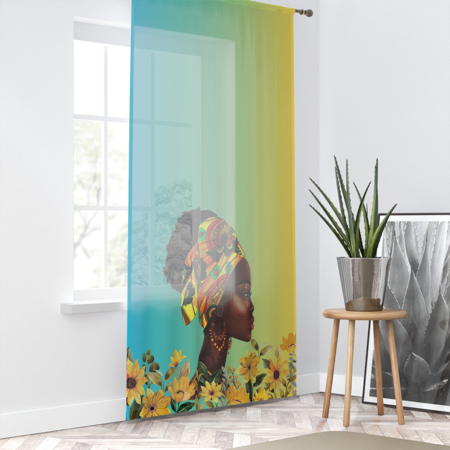 Queen Sunflower Window Curtain