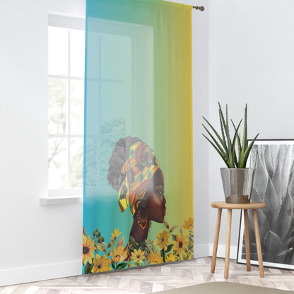 Queen Sunflower Window Curtain