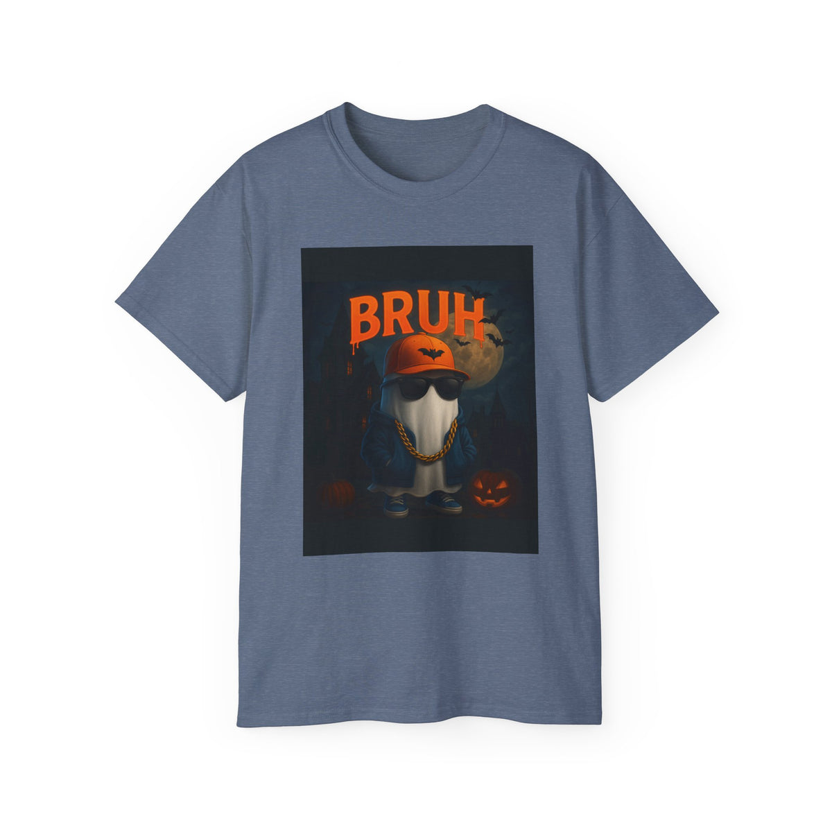 Bruh Cotton T-Shirt (Haunted House)