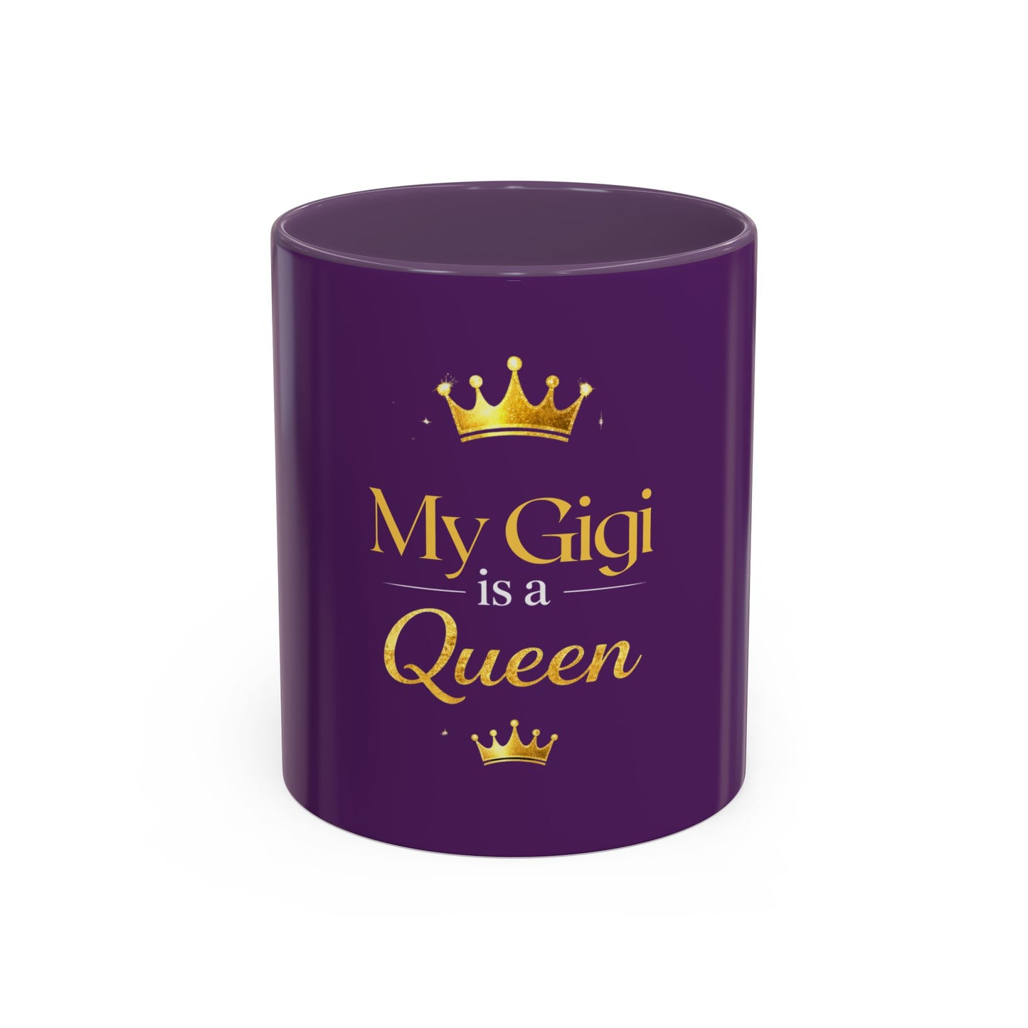 My Gigi Is a Queen Mug — Purple Accent Coffee Cup for Grandmother Gifts