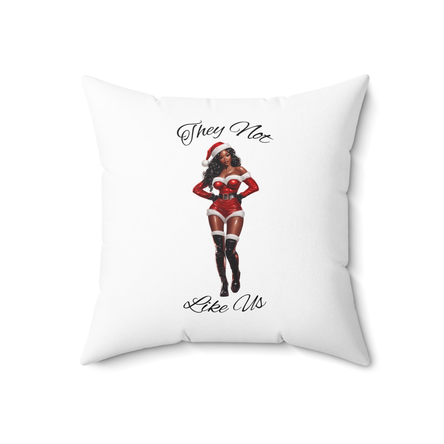 They Not Like Us 2- (White) Spun Polyester Square Pillow