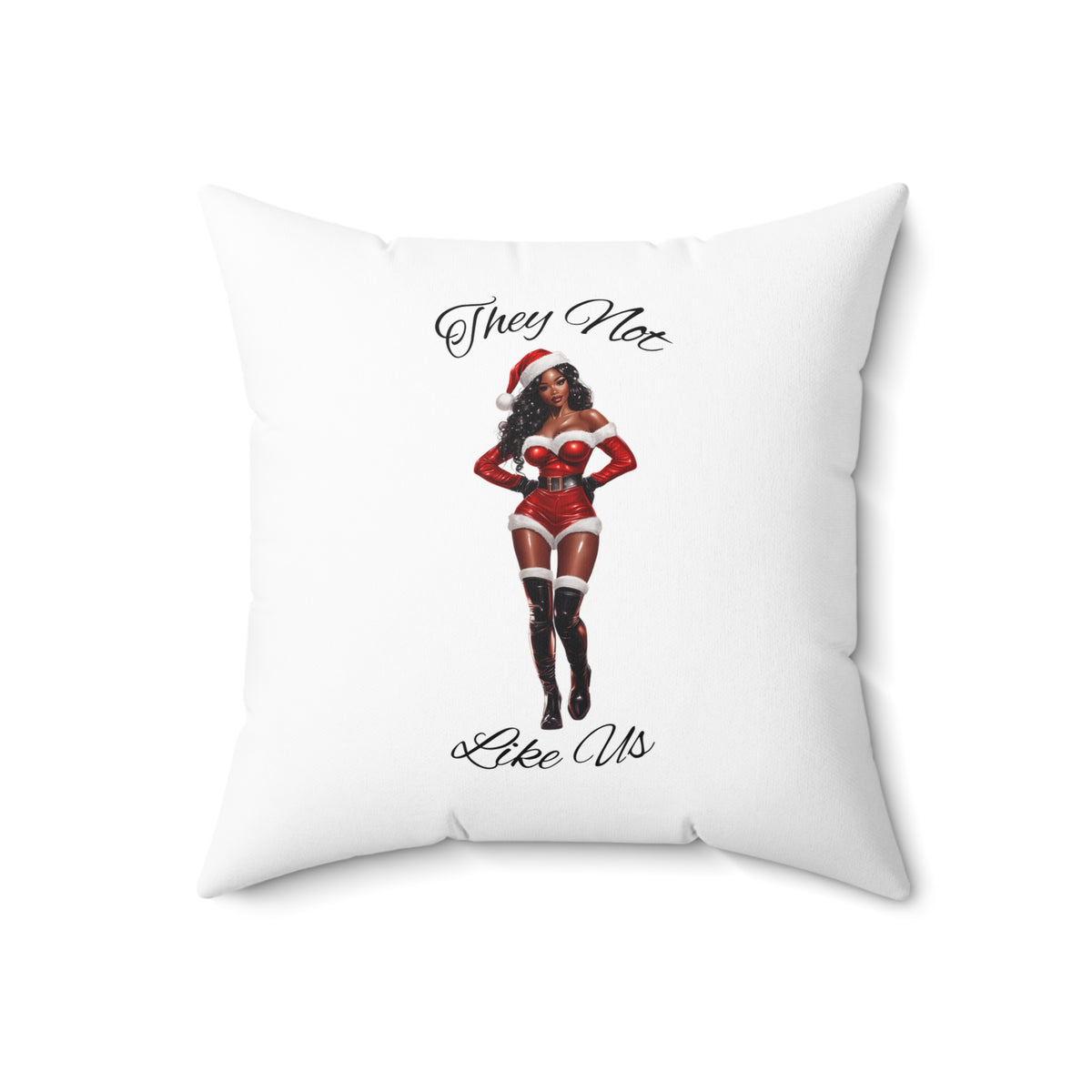 They Not Like Us 2- (White) Spun Polyester Square Pillow