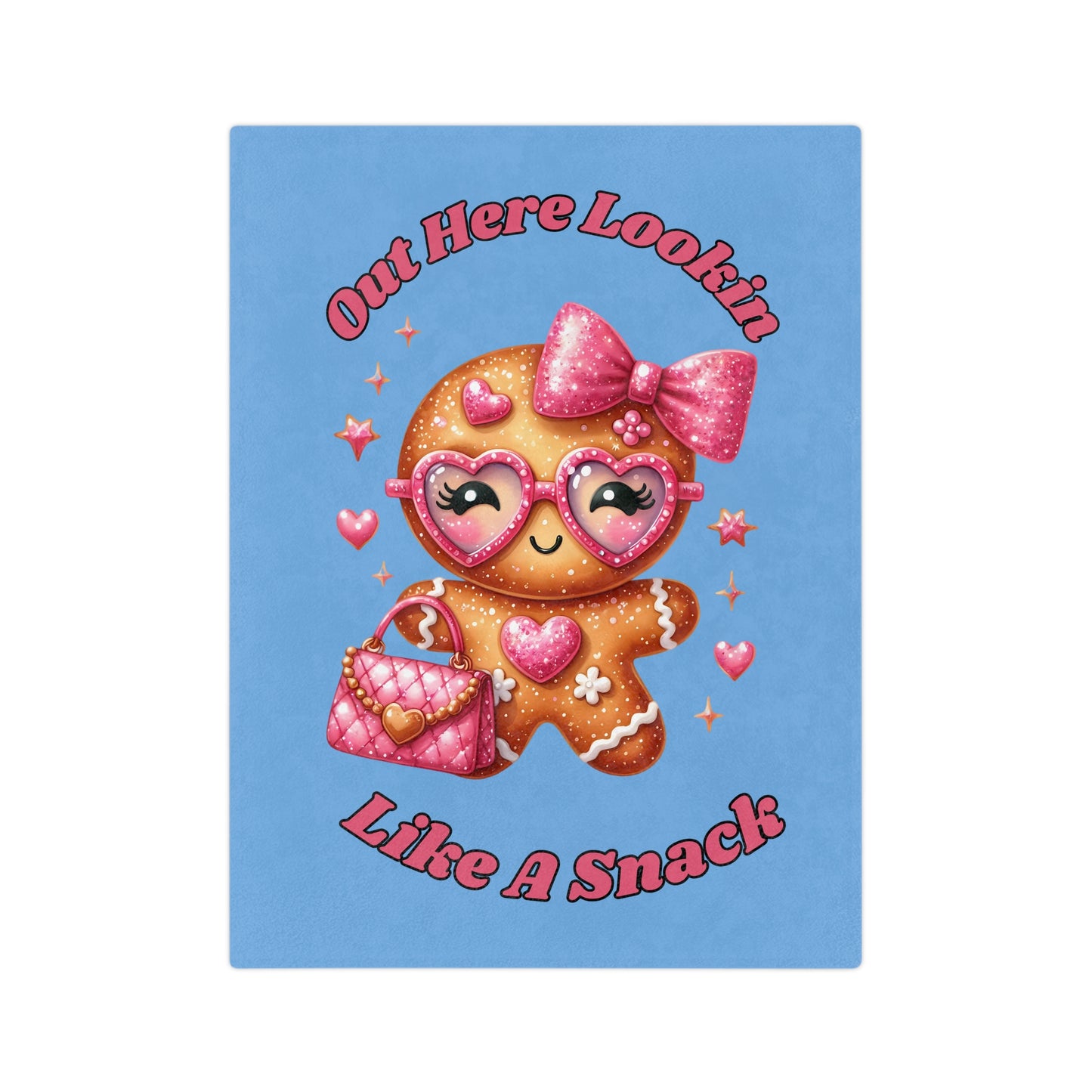 Lookin Like A Snack 1-Velveteen Microfiber Blanket (Lt Blue)