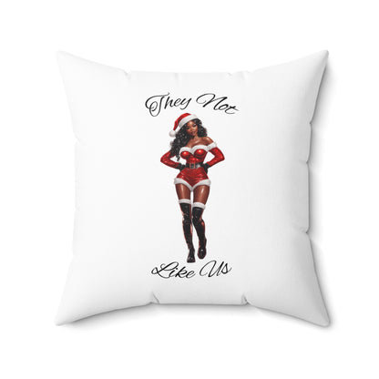 They Not Like Us 2- (White) Spun Polyester Square Pillow