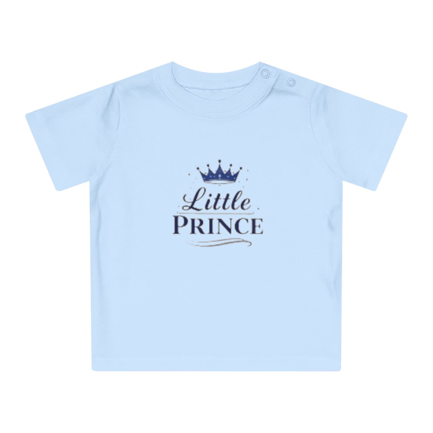 Little Prince Baby T-Shirt (Blue Letters)— Baby Showers, Mother's Day matching tee