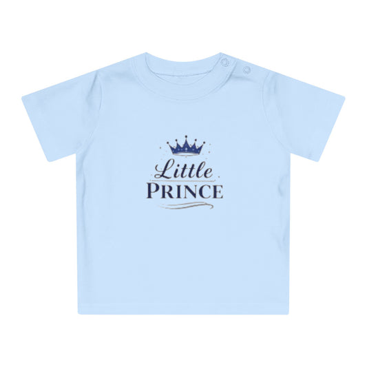 Little Prince Baby T-Shirt (Blue Letters)— Baby Showers, Mother's Day matching tee