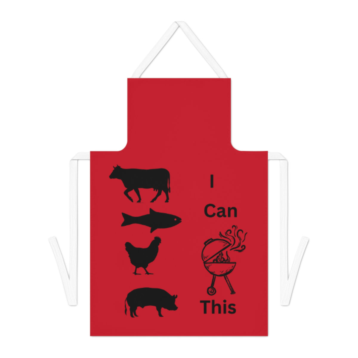 I Can Grill Red-Black Apron