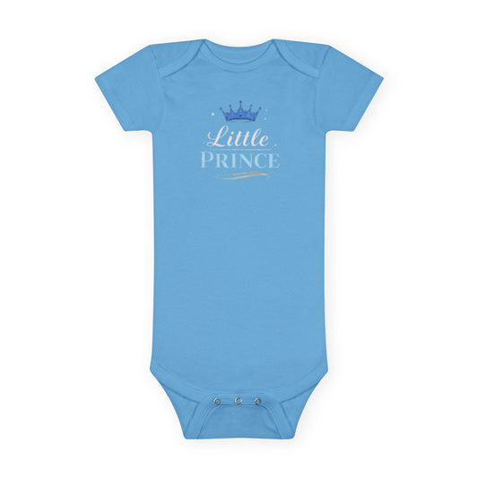Little Prince Baby Onesie (Blue-Beige Letters) – Mother's Day Matching Tee