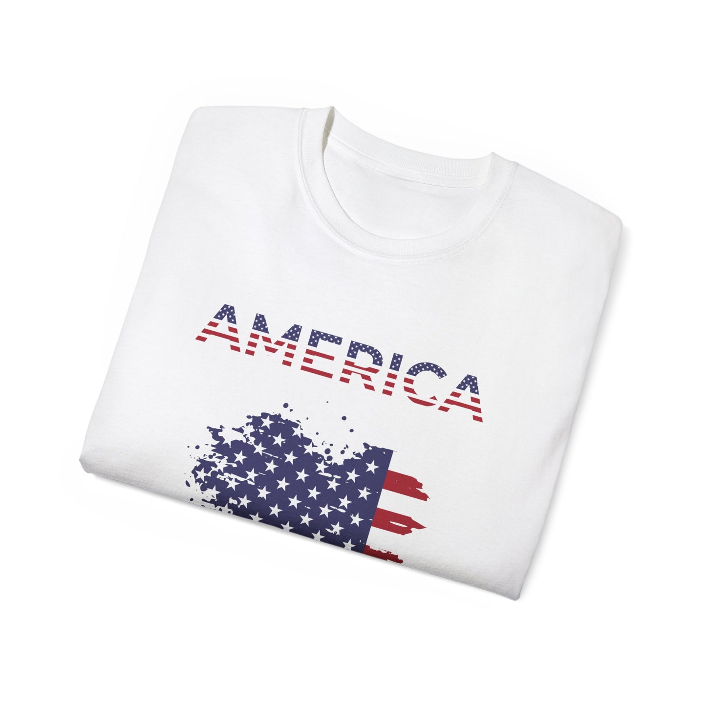 America Flag Heart T-Shirt — Patriotic 4th of July Tee