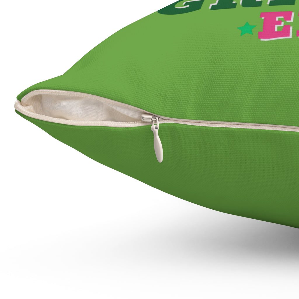 In My Grinch Era-Spun Polyester Square Pillow (Lt Green)