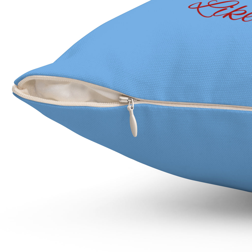 They Not Like Us 4- (Lt Blue) Spun Polyester Square Pillow