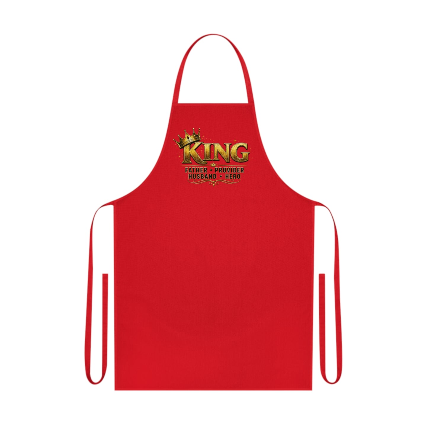 King Father, Husband, Provider, Hero Chef Cotton Apron