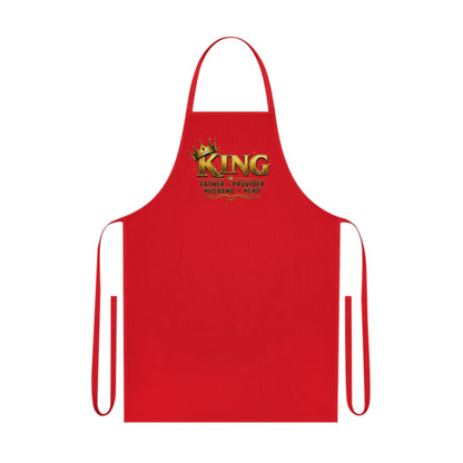 King Father, Husband, Provider, Hero Chef Cotton Apron