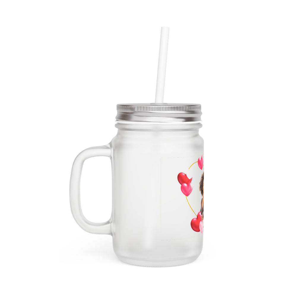 When Somebody Loves You Back Mason Jar with Straw - Adorable Couple Design for Weddings & Anniversaries