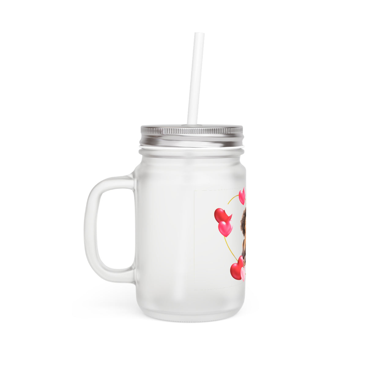 When Somebody Loves You Back Mason Jar with Straw - Adorable Couple Design for Weddings & Anniversaries