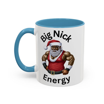 Big Nick Energy-Accent Coffee Mug (11, 15oz) (Black)