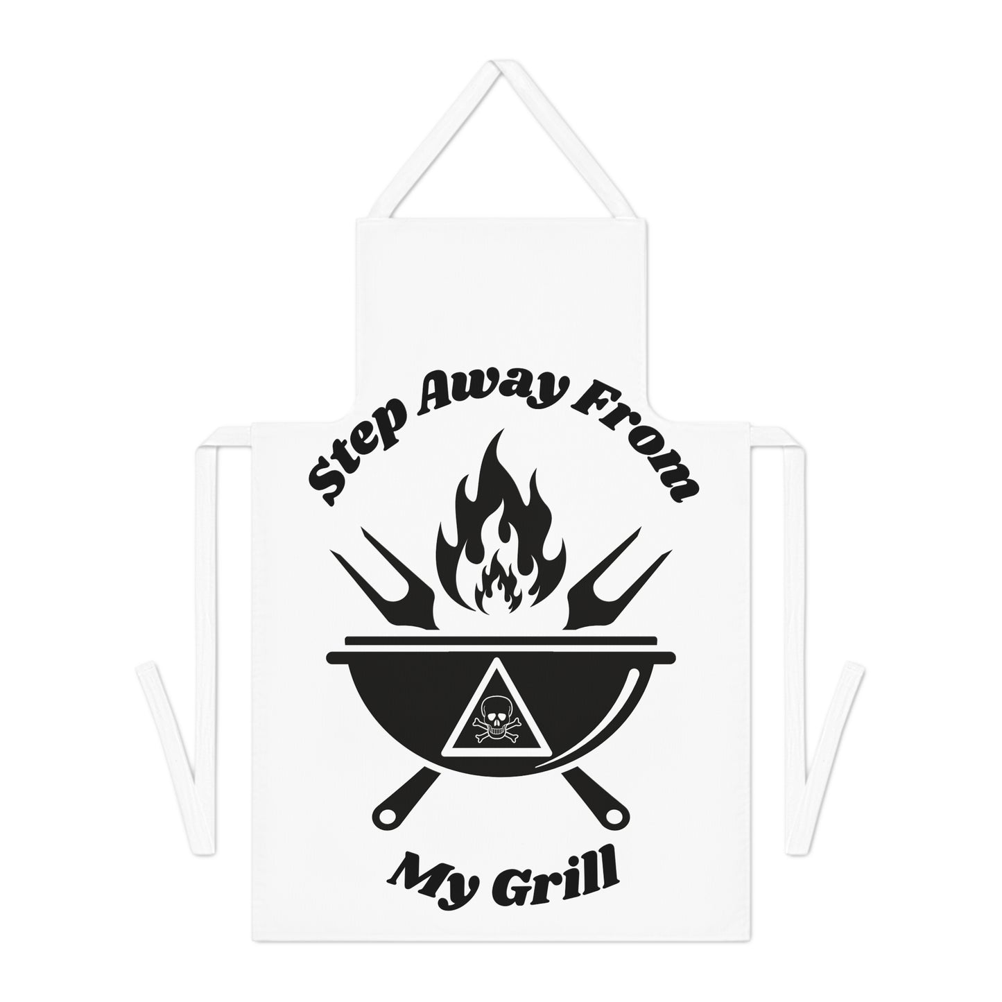 Step Away From My Grill Apron-White