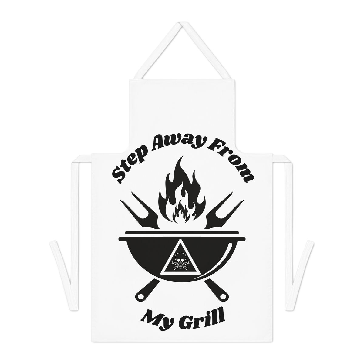 Step Away From My Grill Apron-White