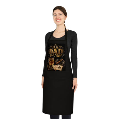 That Dad Poker Night Cotton Apron — Whiskey, Cigars & Cards Gift for Fathers