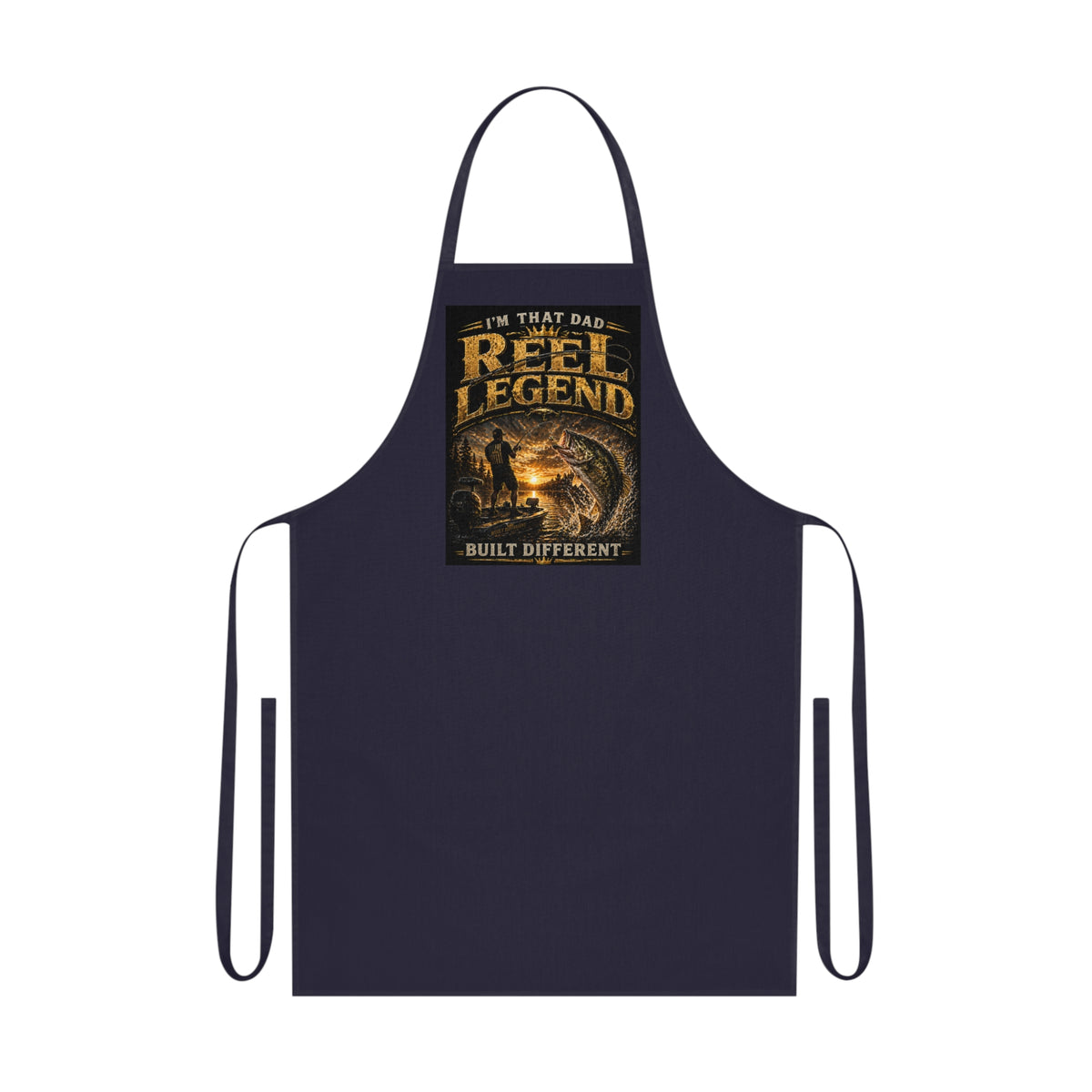 "Reel Legend" Cotton Apron - Funny Fisherman Apron