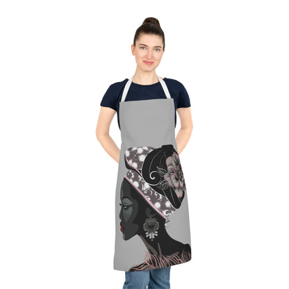 Feather Queen Apron with Floral Design - Perfect for Cooks and Bakers