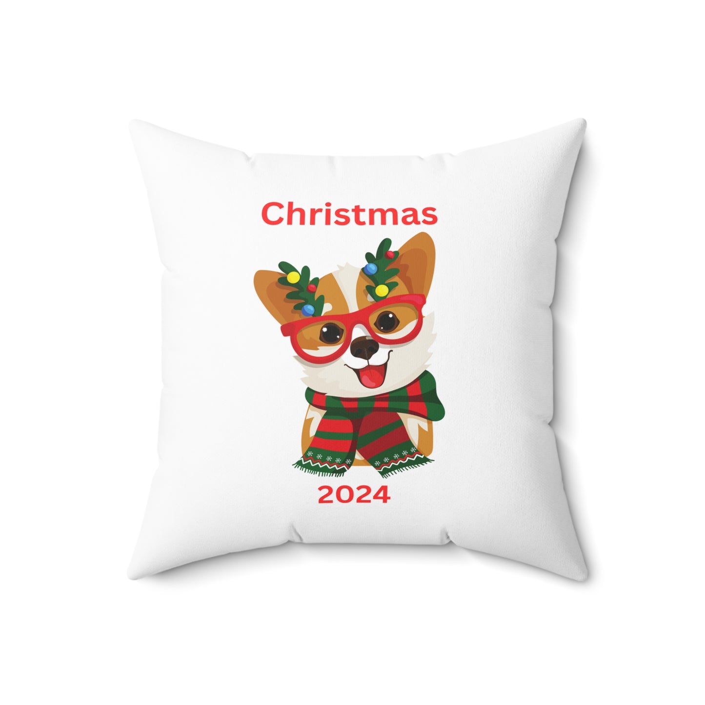 Christmas Dog Red Glasses