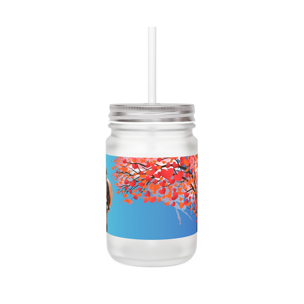 Love Stroll Mason Jar with Heart Design - Perfect for Weddings and Anniversaries