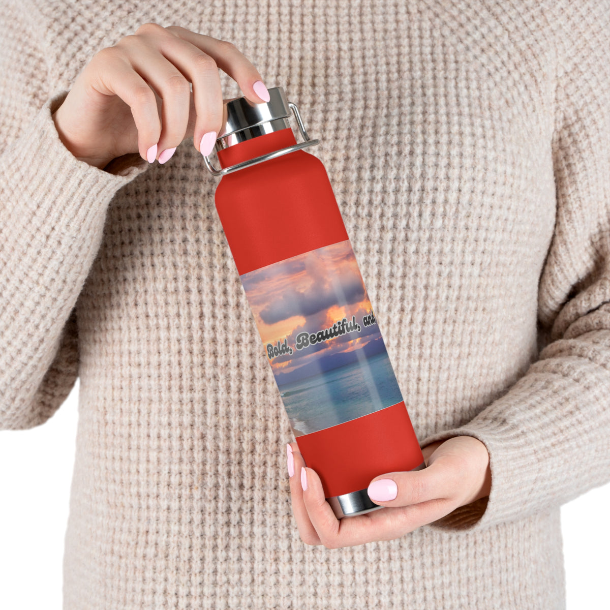 Bold & Beautiful Insulated 22 oz Water Bottle